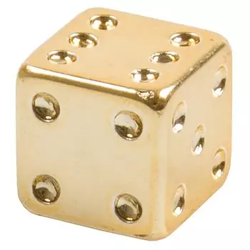 Колпачки для ниппеля M-Wave, авто, алюминий/пластик, 1шт, золотой кубик, 5-519970