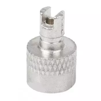 Колпачок авто для ниппеля M-Wave, 2в1 с ключиком для монтажа/демонтажа золотника, серебристый, 5-518819