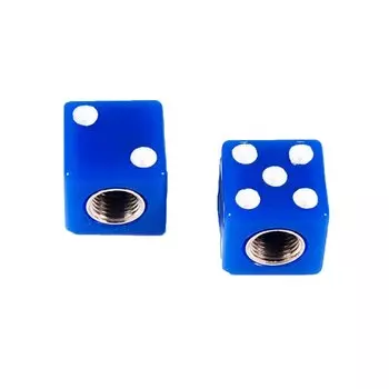 Колпачок для камер 4BIKE V11, дизайн "Кубик", AV, пластик, синий, ARV000287