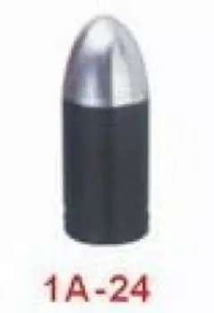 Колпачок на автовентиль TBS 1A-24, "пуля" чёрная с насечками