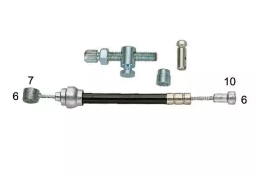 Комплект для барабанного вело тормоза UNION, стальной трос 2250 мм, универсального типа, CW-434