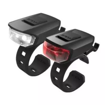 Комплект освещения KELLY'S KLS VEGA, 2 диода, 3 режима, батарейки 2хCR2032, чёрный