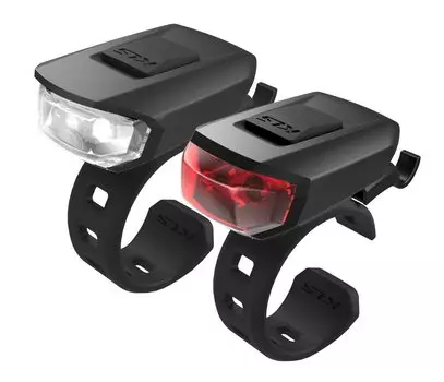 Комплект освещения KELLY'S KLS VEGA, 2 диода, 3 режима, батарейки 2хCR2032, чёрный