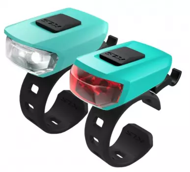 Комплект освещения KELLY'S KLS VEGA USB, 2 диода, 3 режима, бирюзовый, 74117