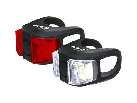 Комплект освещения KELLYS TWINS, 2 диода, 2 режима,батарейки в комплекте,чёрный