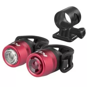 Комплект освещения KELLYS IO USB красный: 50лм/15лм, алюминиевый корпус, 0,5W Cree LED, 74129