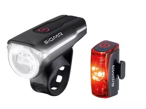 Комплект освещения велосипедный SIGMA SPORT, AURA 60 USB/Infinity, в комплекте кабель Micro-USB, 17760