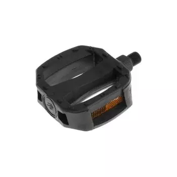 Комплект педалей KIDS, пластик, с отражателями, 95х82, ось 1/2" 12мм, FEIMIN, черный, FP-650