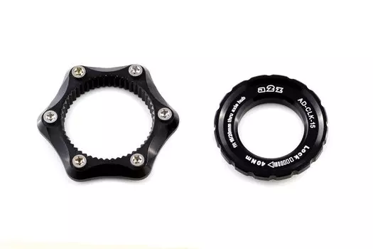 Адаптер A2Z, Center Lock - 6 болтов, замок 15/20мм, зеленый, AD-CLK 15 -11