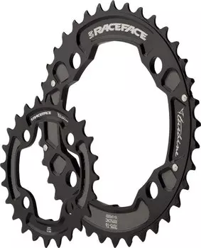 Комплект передних звезд Race Face Turbine, 24/36T, 10 скоростей, черный, RRTUR10CBLK