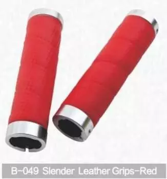 Грипсы велосипедные Kivi, Slender Leather, красный, B-049