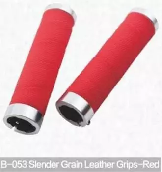 Грипсы велосипедные Kivi, Slender Leather, красный, B-053