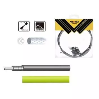 Комплект тормозных тросов с рубашками и заглушками ALHONGA, рубашка 5х3000мм, UNIVERSAL BRAKE GROUP