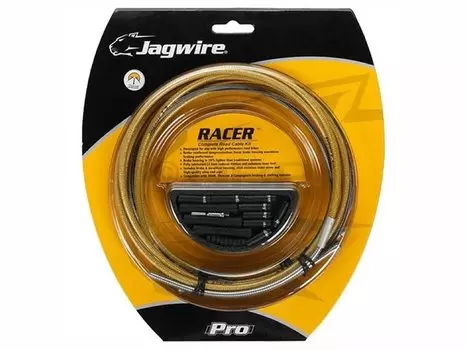 Комплект тросов с оплетками JAGWIRE Racer, для шоссейного велосипеда, "золото", RCK005
