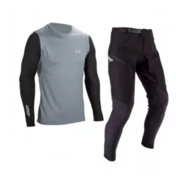 Комплект велоджерси/велоштаны Leatt Ride Kit MTB 1.0, Titanium, 2025, 5025104922