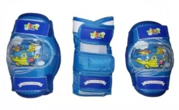 Комплект защиты детский Vinca Sport (наколенники, налокотники, наладонники), синий, VP 32 blue (Размер: M)