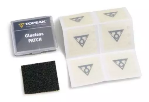 Коробка-дисплей с наборами беcклеевых заплаток TOPEAK FlyPaper Glueless Patch Kit, TGP03
