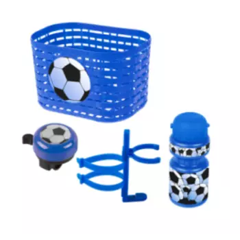 Велокорзина VENTURA KIDS+фляга+звонок, комплект, синий, 5-650041