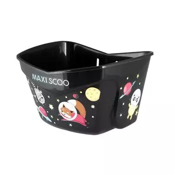 Корзина велосипедная MAXISCOO Космос, универсальная, черная, MSC-B1019B