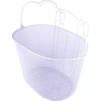 Корзинка передняя с ручкой и креплением на руль Vinca Sport, 310х230х230мм, белая, P 03 white