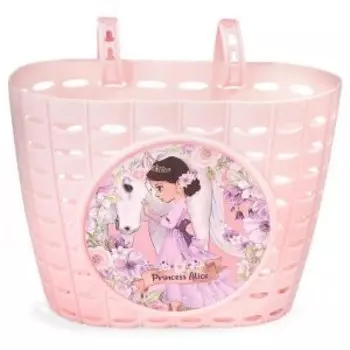 Корзинка Vinca Sport детская на руль для велосипеда, розовая, 200x150x130мм, "принцесса Алиса", P 06 Princess Alice
