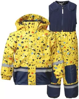 Костюм детский Didriksons BOARDMAN KIDS PR SET, камешки на желтом, 503018