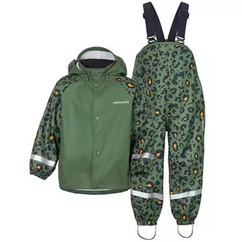 Костюм детский DIDRIKSONS SLASKEMAN KID'S PR SET 858, зеленый леопард, 504123 (Рост: 140, Цвет: Зеленый леопард)