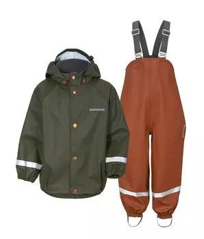 Костюм детский Didriksons SLASKEMAN KIDS SET 300, тёмно-зелёный, 503957 (Размер: 100)