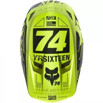 Козырек к шлему Fox Rampage Comp Visor Flow, желтый, пластик, 17762-130-OS