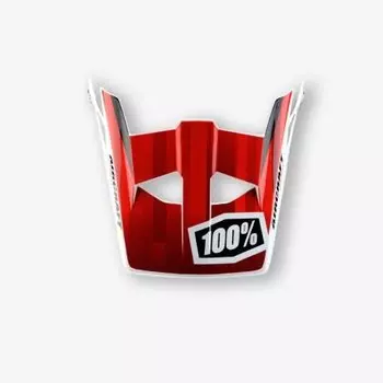 Козырек к велошлему 100% Aircraft Replacement Visor Dexter Red, 81003-143-01