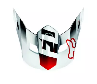 Козырек к велошлему Fox V2 Race Helmet Visor, Red/White, 15852-054-OS