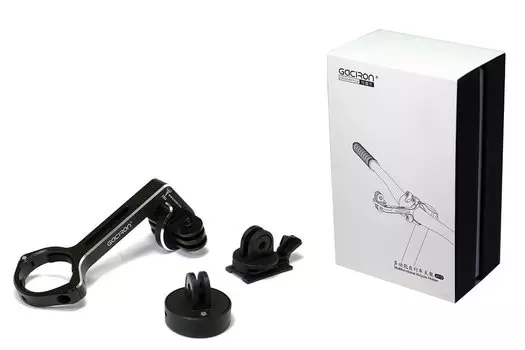 Крепление фонаря переднего GACIRON H10, алюминий, 1 хомут, совместим с Go-Pro,Garmin, черный, H10