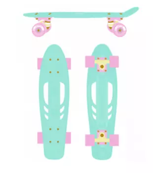 Круизер RIDEX Bubble 22"x6", пластик, ABEC-7 Carbon, бирюзовый, SX18609