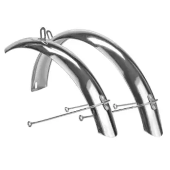 Крылья TRIX, 16", комплект, полноразмерные, хромированные, HD-7