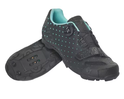 Велотуфли женские Mtb Comp Boa Lady matt, black/turquoise blue, 2020