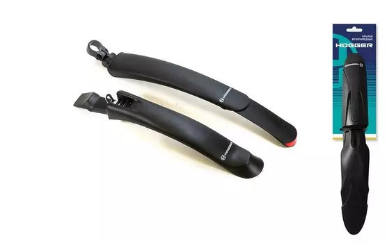 Крылья HOGGER 20-28", к-кт перед./задн. раздвижное с отражателем, крепеж: перед. за бустер вилки, FN-HG-258-0-BK