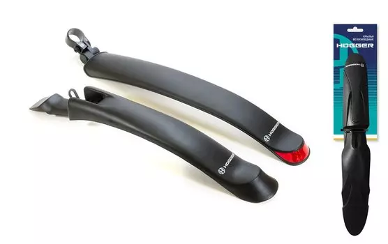 Крылья HOGGER 20-28", к-кт перед./задн. с отражателем, крепеж: перед. на бустер вилки, FN-HG-212-0-BK