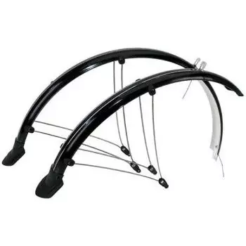 Крылья металлопластик M-Wave 28"х45мм с усами, черные 5-386105