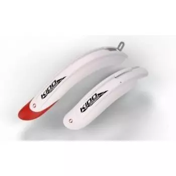 Крылья Simpla KIDO SDL 20'', для детских велосипедов, белые с красным наконечником, S18.2WR