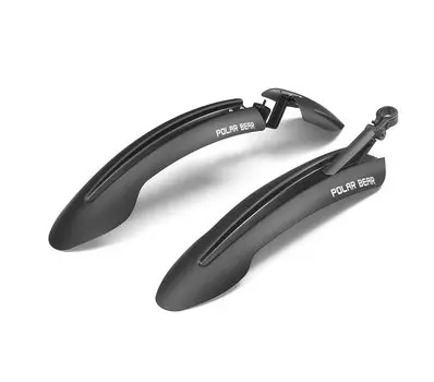 Крылья SUNNYWHEEL 27,5-28", переднее - к вилке, заднее - на подсидельный штырь, черные, 6-190306