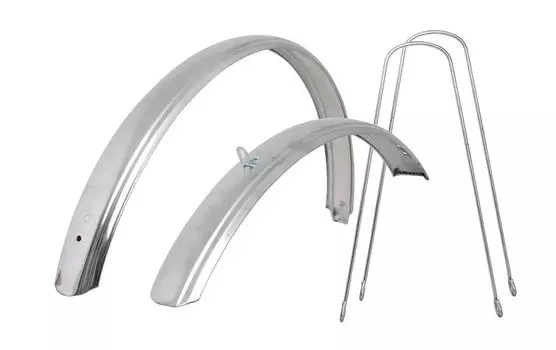 Крылья TRIX 24", комплект переднее/заднее, металлические, с "усами", хром (50) HD-6