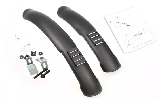 Крылья TRIX, комплект, 20", пластик, для детских велосипедов, черные, YC-203 F/R (Black/Black)