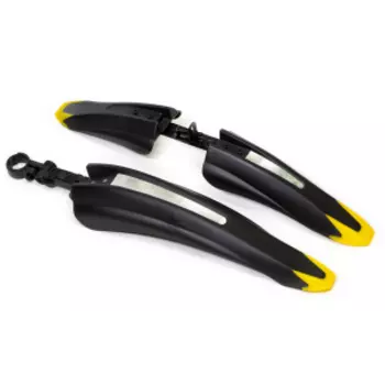 Крылья TRIX, комплект, 24"-26", пластик, ширина 70 мм, черно-желтые, XGNB-054-1