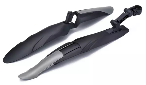 Крылья TRIX, комплект, 24"-28", заднее-раздвижное, МТВ, АТВ, черно-серые, YC-102 F/R (Black/Gray)