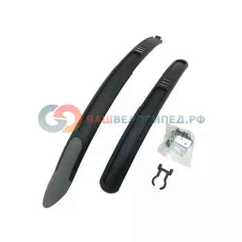 Крылья TRIX, комплект, 27"-29", ширина 60 мм, заднее-раздвижное, МТВ, АТВ, YC-181 F/R (Black/Gray)