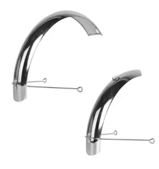 Крылья велосипедные Bike Parts, для колес 16", переднее и заднее, хром, Х38994-1