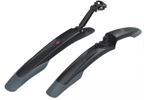 Крылья велосипедные HOG YFP-24-1, 27,5-29", комплект, быстросъемные, пластик, черный, HOG-24-1