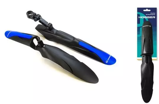Крылья велосипедные HOGGER 24-29" комплект перед./задн. пластик, сине-черный, FN-HG-118-0-BKBL