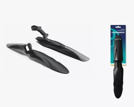 Крылья велосипедные HOGGER 24-29", комплект перед./задн. пластик, черно-серые, FN-HG-118-0-BKG
