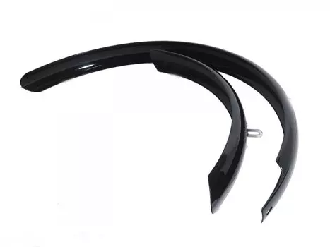 Крылья велосипедные комплект Sunnywheel, полного профиля, 27,5", ширина 65 мм, со стойками, черный,SW-FE-115-F/R